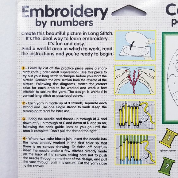 Embroidery by Numbers Kit Teddy Bears/Balloons-NWT - Picture 6 of 8
